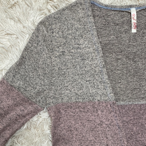 Red Lolly Open Cardigan ๐ Gray Pink & Blue - Picture 6 of 12